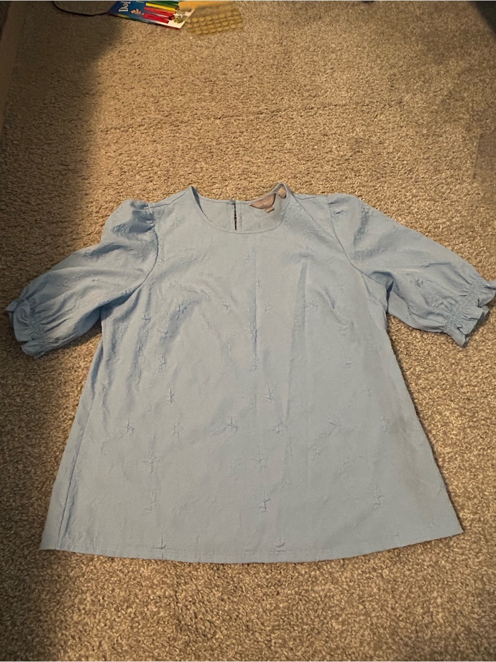 Ted Baker Light Blue Puff-Sleeve Tunic